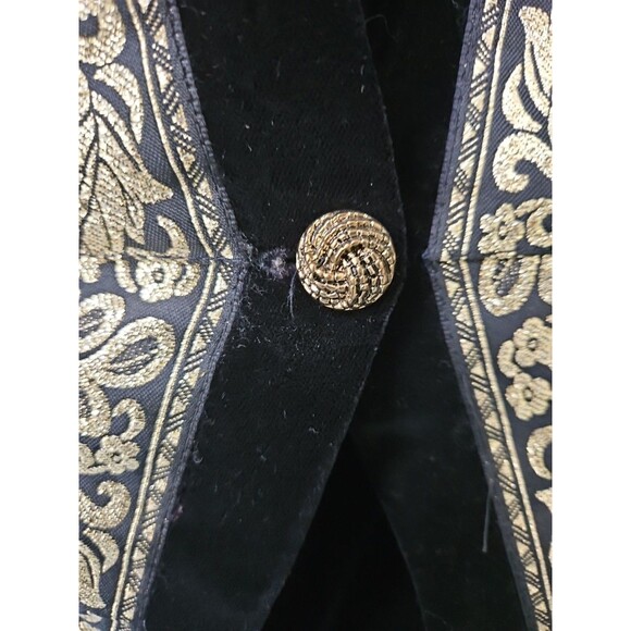VTG Scott McClintock Velvet Jacket Skirt Set Black Gold Evening New Old Stock - Picture 4 of 16